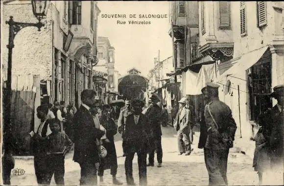 Ak Saloniki Thessaloniki Griechenland, Rue Venizelos