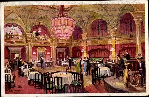 Künstler Ak Dosenberger, Innsbruck in Tirol, Austria Tanzpalast, Musikkapelle