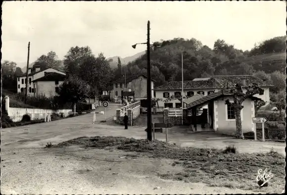 Ak Dancharia Pyrénées Atlantiques, Grenze Frankreich Spanien