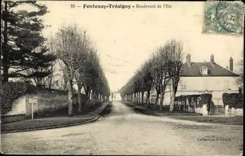 Ak Fontenay Trésigny Seine et Marne, Boulevard, Kreuzung