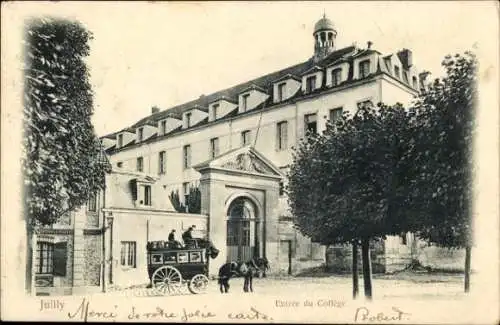 Ak Juilly Seine et Marne, vue générale de l'entrée du Collège