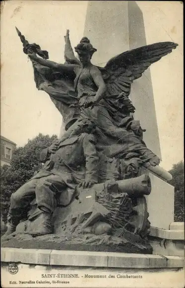 Ak Saint Étienne Loire, Denkmal