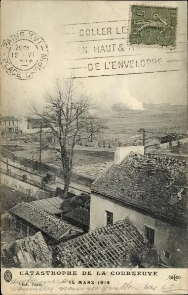 Ak La Courneuve Seine Saint Denis, Katastrophe 1918