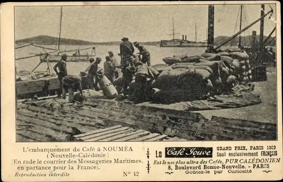 Ak Nouméa Nouvelle Calédonie Neukaledonien, l'embarquement du Cafe