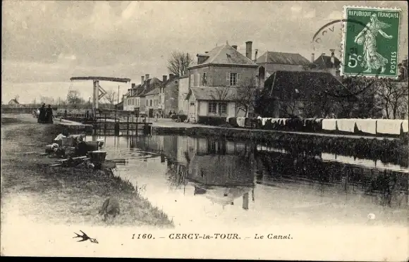 Ak Cercy la Tour Nièvre, Le Canal