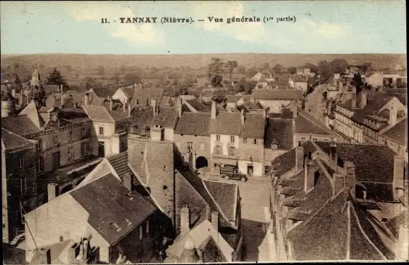 Ak Tannay Nièvre, vue generale, 1er partie