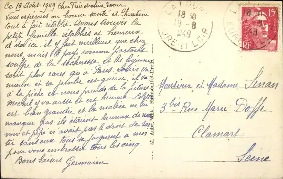 Ak La Loupe Eure et Loir, vue d'ensemble, prise Route de Chartres