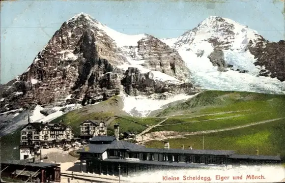 Ak Kanton Bern, Berner Oberland, Kleine Scheidegg, Eiger, Mönch
