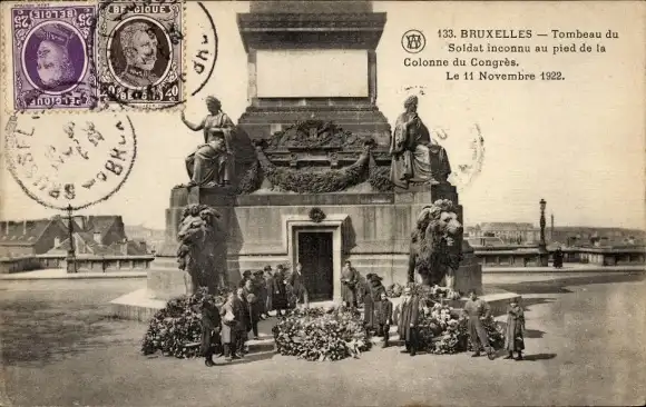 Ak Bruxelles Brüssel, Grab des unbekannten Soldaten