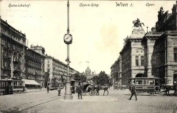 Ak Wien I., Oper, Opern-Ring, Heinrichshof