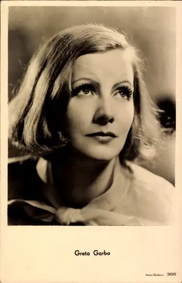 Ak Schauspielerin Greta Garbo, Portrait