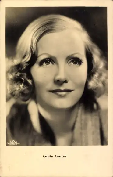 Ak Schauspielerin Greta Garbo, Portrait