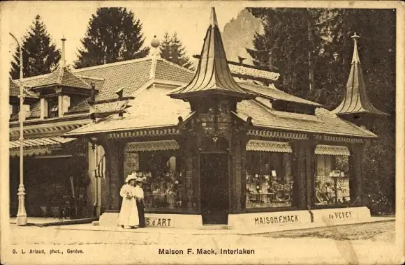 Ak Interlaken Kanton Bern Schweiz, Maison F. Mack