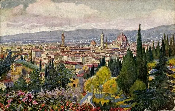 Künstler Ak Firenze Florenz Toscana, Panorama