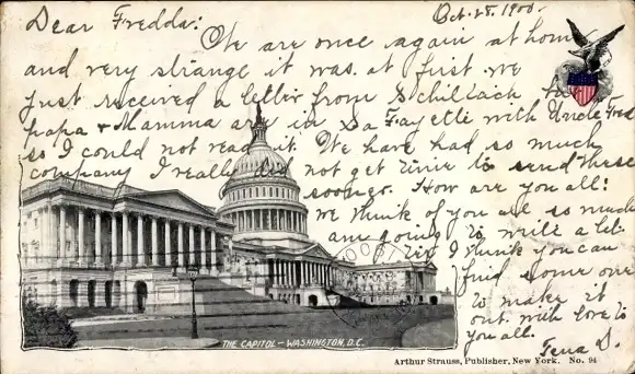 Ak Washington DC USA, Kapitol