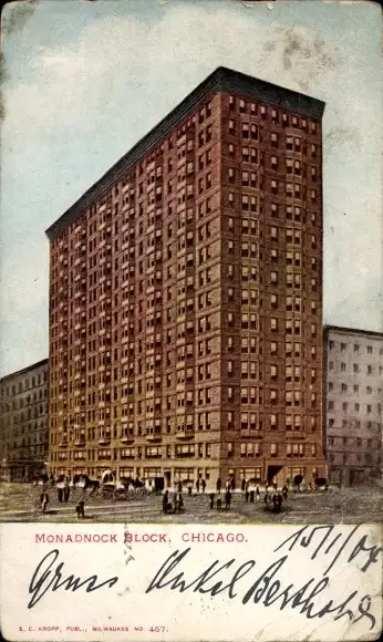 Ak Chicago Illinois USA, Monadnock Block