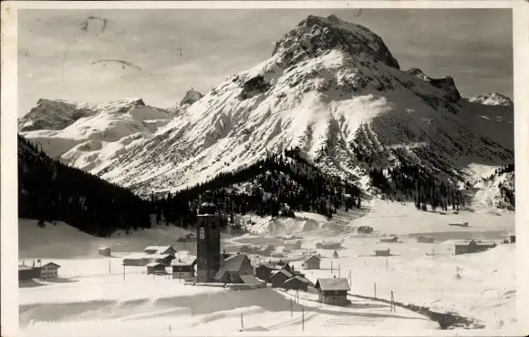 Ak Lech Vorarlberg, Gesamtansicht, Winter
