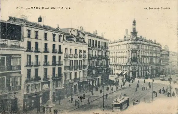 Ak Madrid Spanien, Calle de Alcala