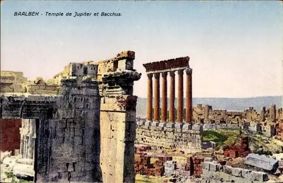 Ak Baalbek Libanon, Temple de Jupiter et Bacchus