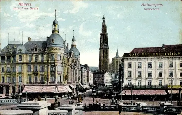 Ak Anvers Antwerpen Flandern, Canal au Sucre