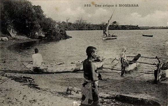 Ak Mombasa Kenia, Uferpartie, Boote