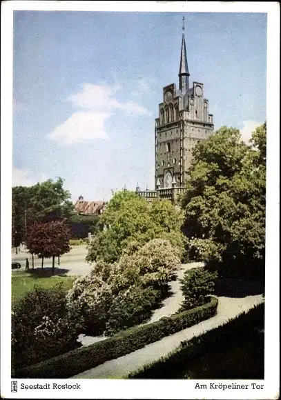 Ak Hansestadt Rostock, Am Kröpeliner Tor
