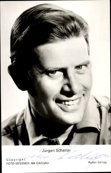 Ak Schauspieler Jürgen Scheller, Portrait, Autogramm