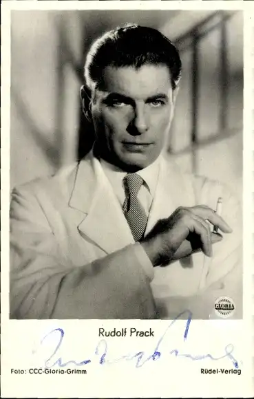 Ak Schauspieler Rudolf Prack in Roman eines Frauenarztes, Zigarette, Autogramm