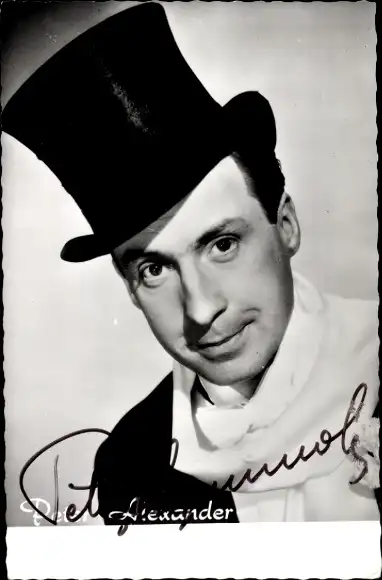Ak Schauspieler und Sänger Peter Alexander, Portrait, Autogramm