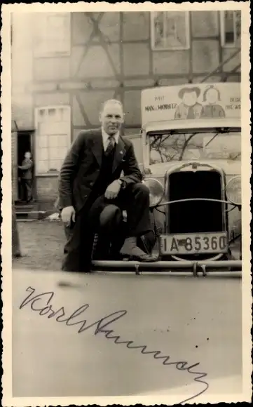Ak Schauspieler Karl Ammer, Portrait, Max und Moritz, Autogramm