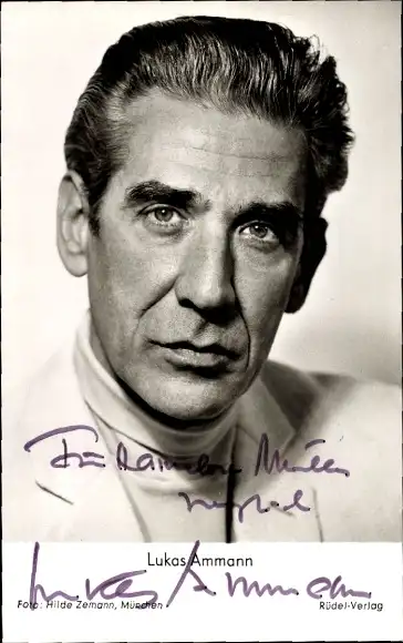 Ak Schauspieler Lukas Ammann, Portrait, Autogramm