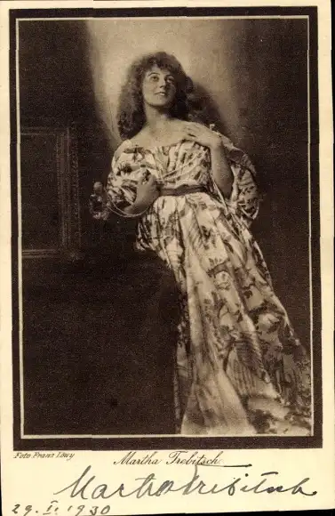 Ak Schauspielerin Martha Trebitsch, Portrait, Autogramm