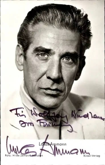 Ak Schauspieler Lukas Ammann, Portrait, Autogramm