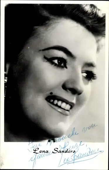 Ak Schauspielerin Lena Sanders, Portrait, Autogramm