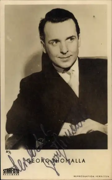 Ak Schauspieler Georg Thomalla, Portrait, Autogramm