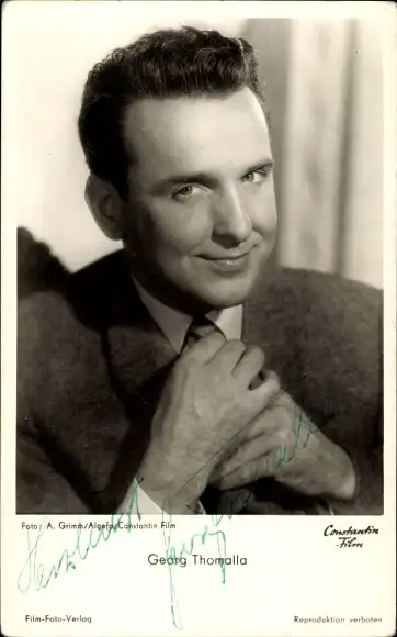 Ak Schauspieler Geor Thomalla, Portrait, Autogramm, Bezauberdnes Fräulein