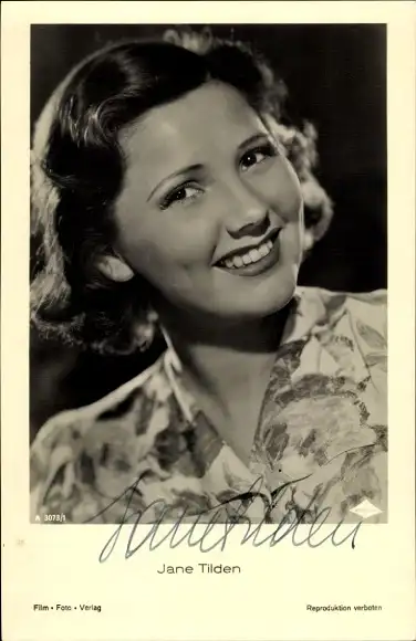 Ak Schauspielerin Jane Tilden, Portrait, Autogramm