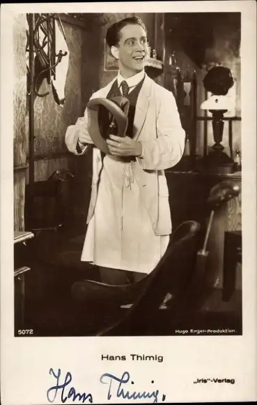 Ak Schauspieler Hans Thimig, Portrait,  Filmszene, Autogramm