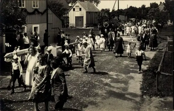 Foto Ak Freiberg in Sachsen, Fest, Festzug, Kinder, 1928
