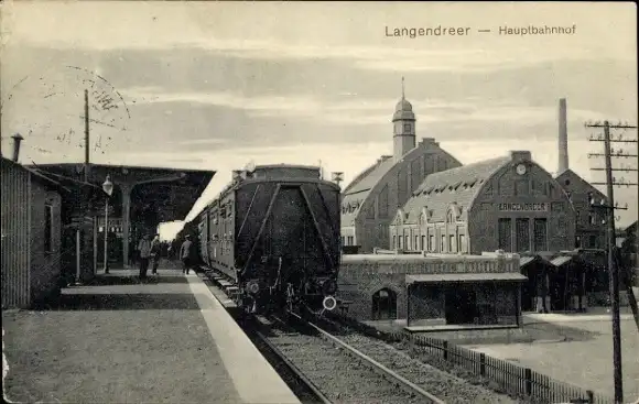 Ak Langendreer Bochum im Ruhrgebiet, Hauptbahnhof, Personenzug, Gleise