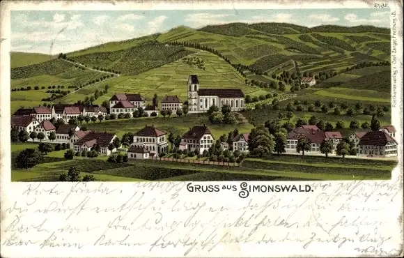 Litho Simonswald im Schwarzwald, Gesamtansicht