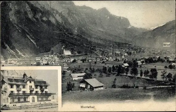 Ak Muotatal Kanton Schwyz, Totalansicht, Hotel