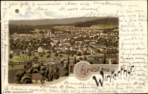 Litho Winterthur Kt. Zürich Schweiz, Totalansicht