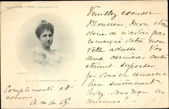 Ak María de las Mercedes de Borbón, Prinzessin von Asturias