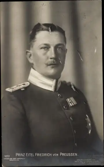 Ak Eitel Friedrich Prinz von Preußen, Portrait in Uniform