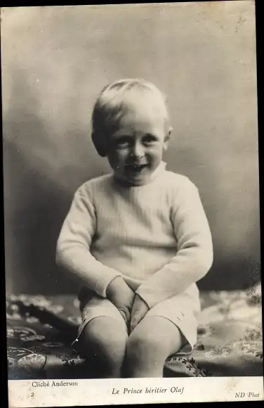 Ak Kronprinz Olav von Norwegen, Kinderportrait