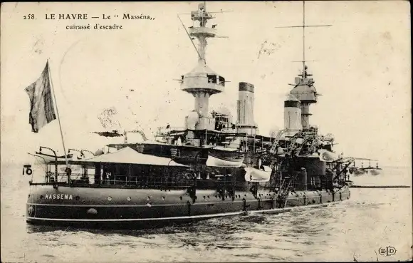 Ak Französisches Kriegsschiff Massena