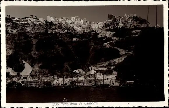 Foto Ak Santorin Griechenland, Panorama