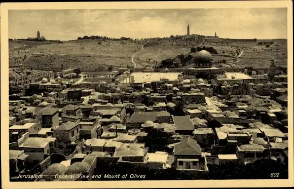 Ak Jerusalem Israel, General view and Mount of Olives