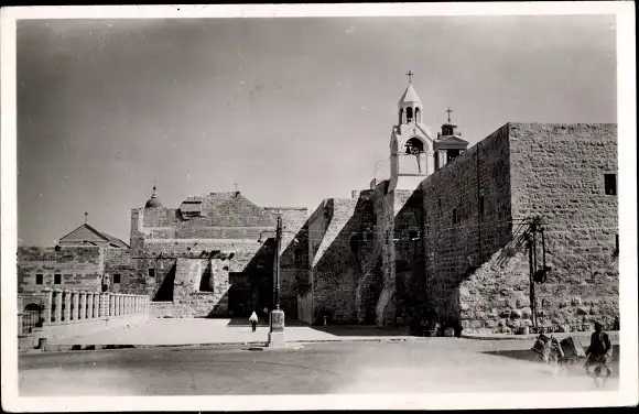 Ak Bethlehem Palästina, Eingang zur Geburtskirche
